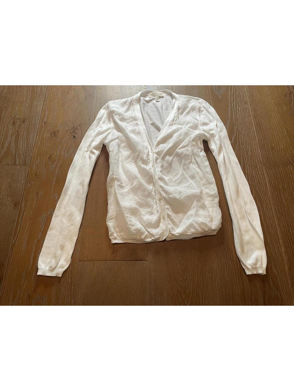 Max Mara White Lightweight Cardigan Casual Chic Medium